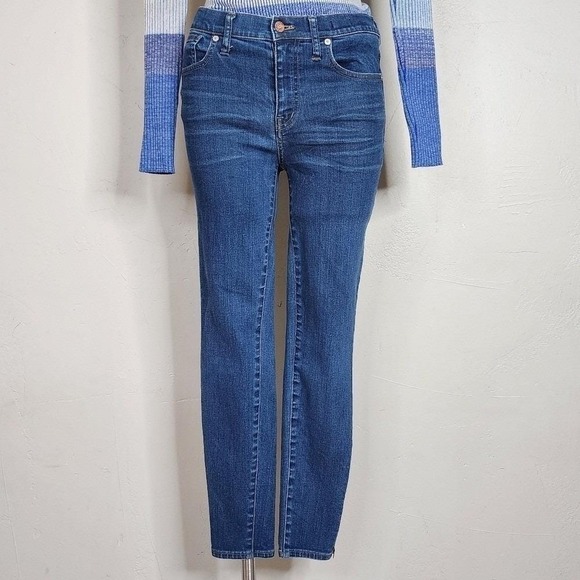 Madewell Denim - Madewell x Sezane 9" High Riser Skinny Crop Jeans With Zipper Detail Size 29